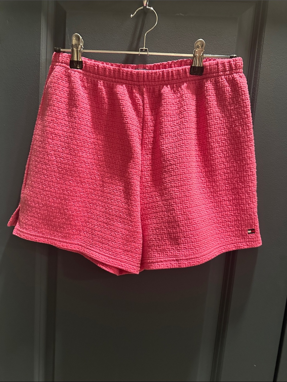 Tommy Hilfiger Hot Pink Textured knit Shorts - Picture 1 of 4